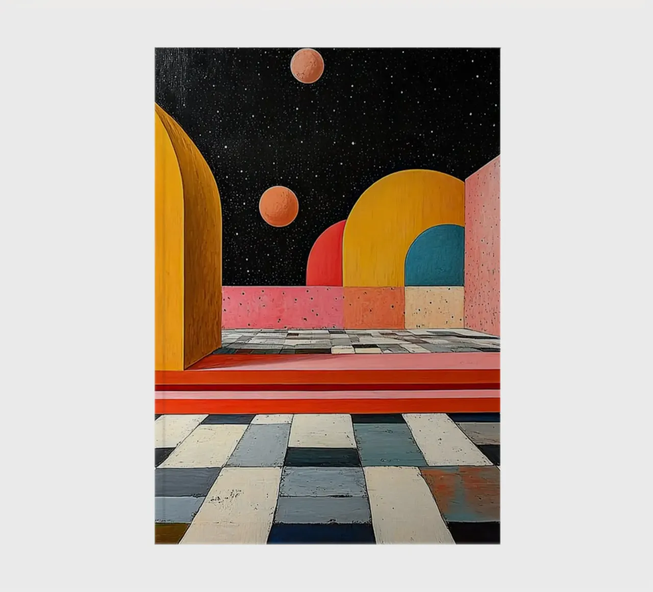 Surrealism Architecture Design Geometry notebook by Nikis Art Studio