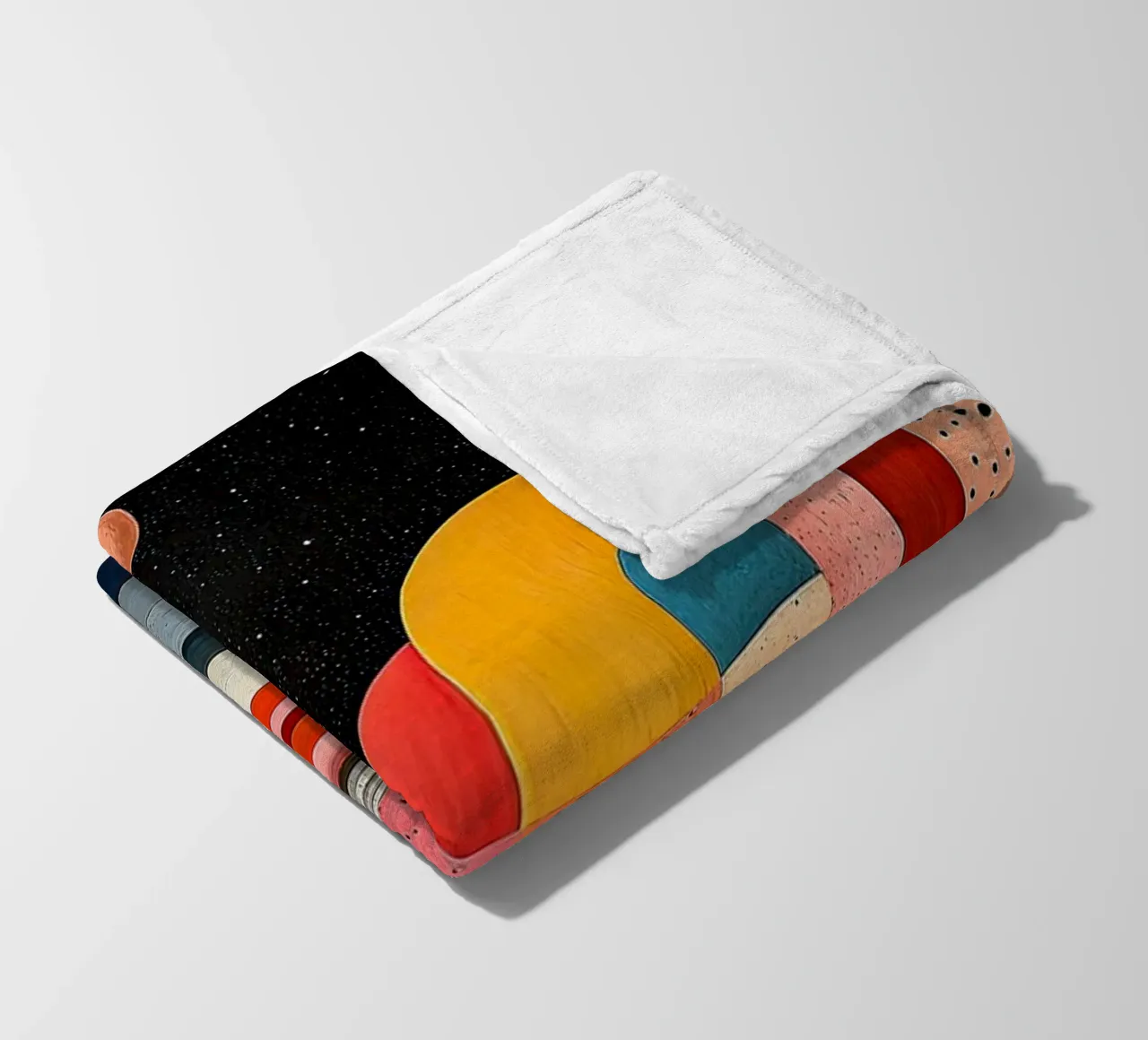 Surrealism Architecture Design Geometry fleece blanket by Nikis Art Studio