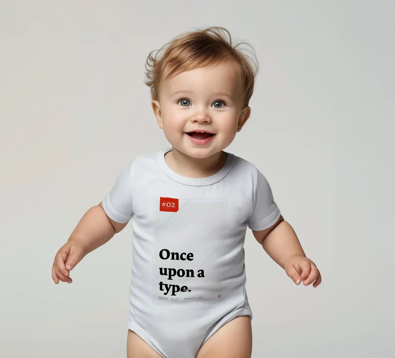Once upon a type body neonato maniche corte da Stefano Joker Lionetti