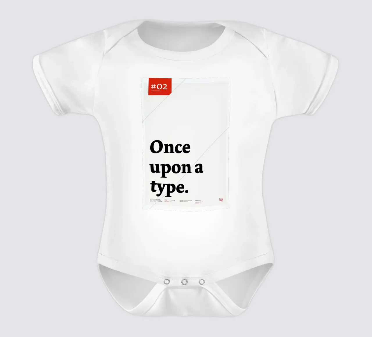 Once upon a type body neonato maniche corte da Stefano Joker Lionetti