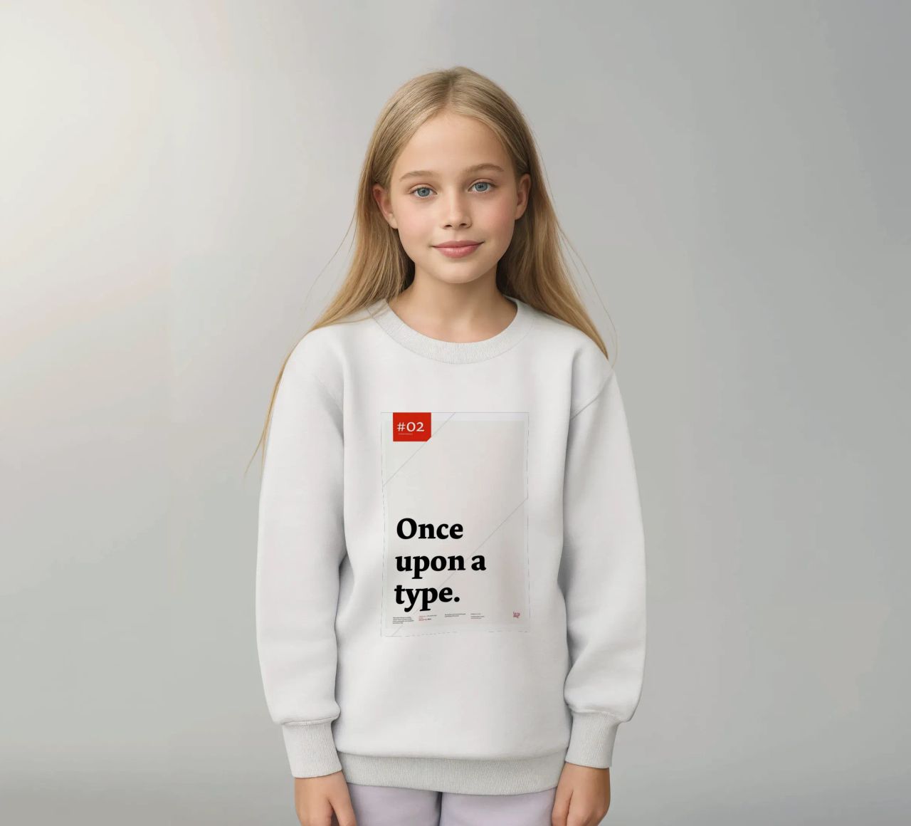 Once upon a type felpa bambino da Stefano Joker Lionetti