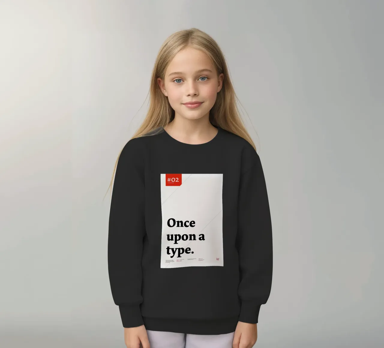 Once upon a type felpa bambino da Stefano Joker Lionetti