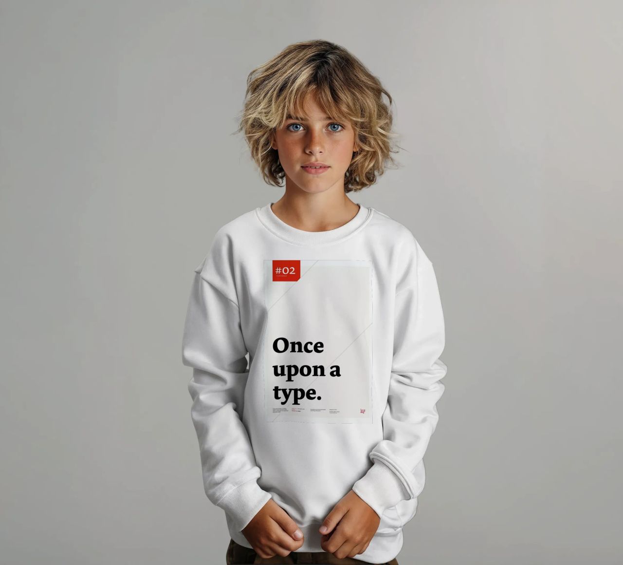 Once upon a type felpa bambino da Stefano Joker Lionetti