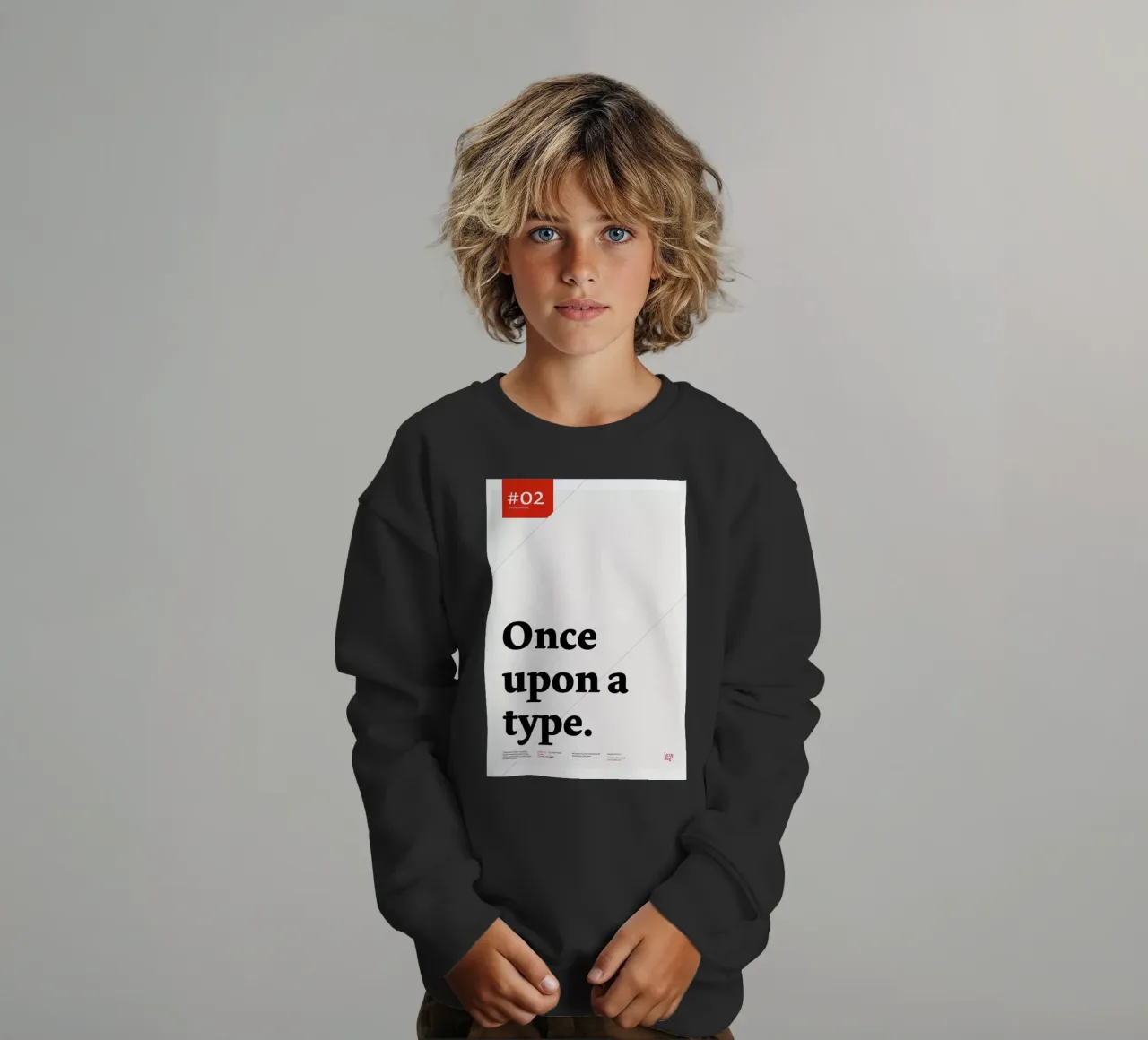 Once upon a type felpa bambino da Stefano Joker Lionetti