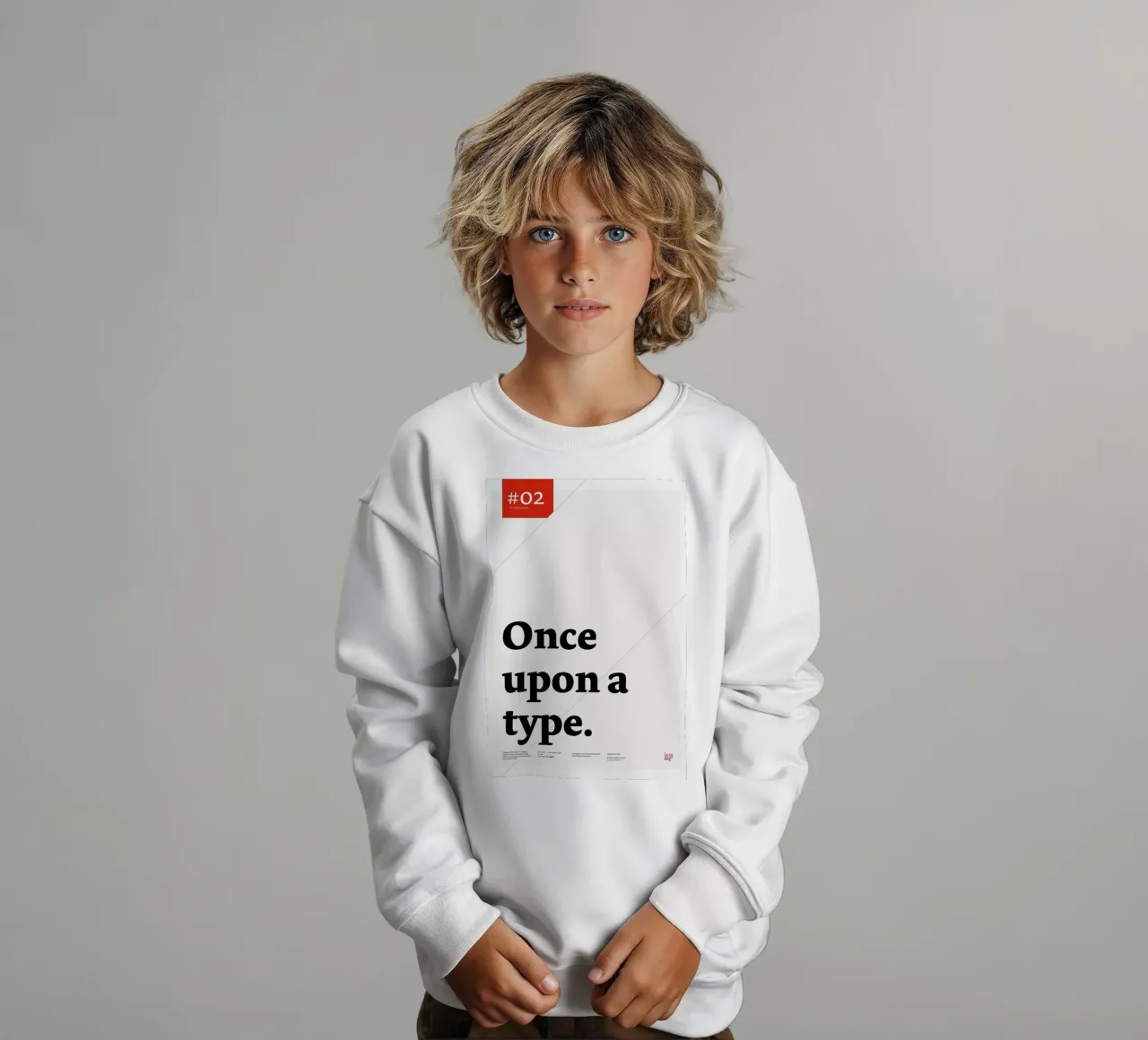 Once upon a type kids sweatshirt by Stefano Joker Lionetti