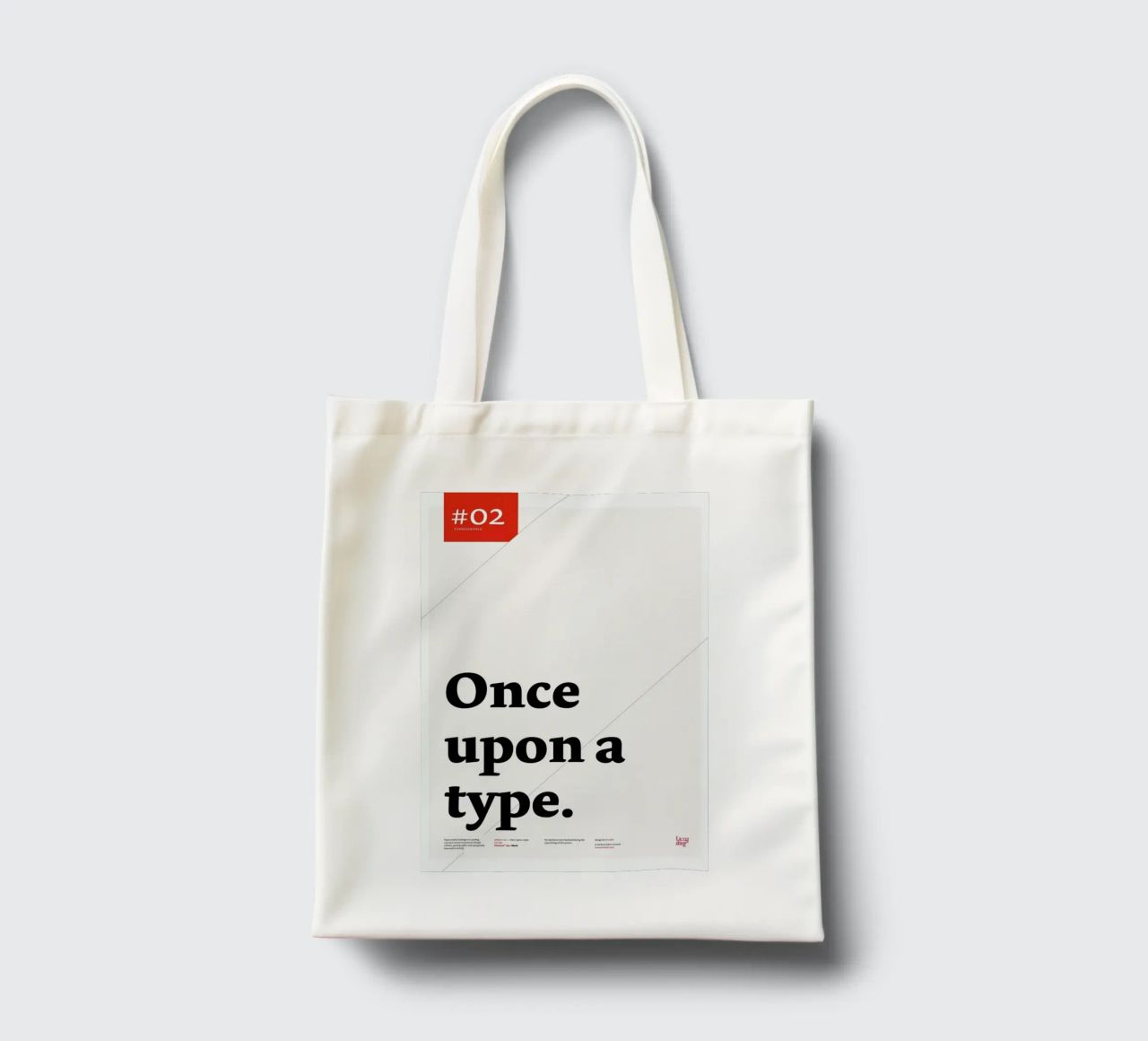 Once upon a type borsa in juta da Stefano Joker Lionetti