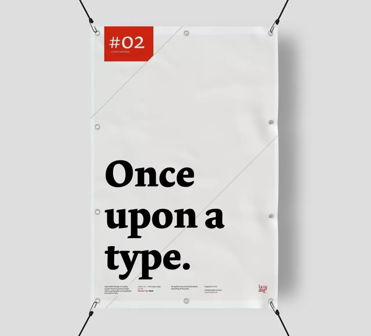 Once upon a type telo in pvc da Stefano Joker Lionetti