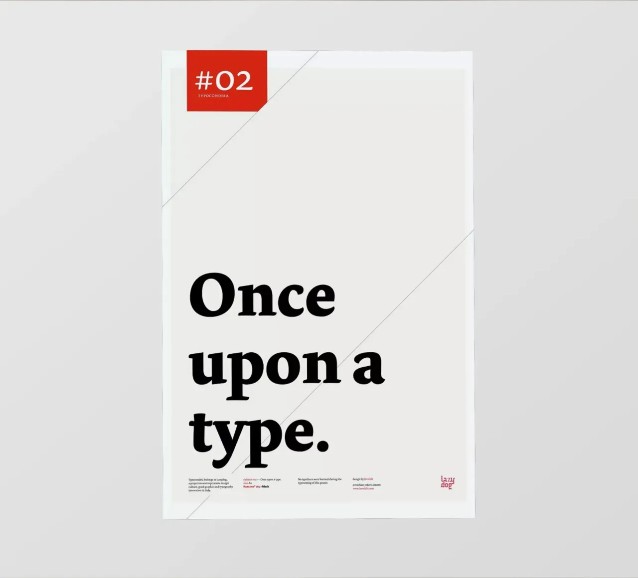 Once upon a type telo in pvc da Stefano Joker Lionetti