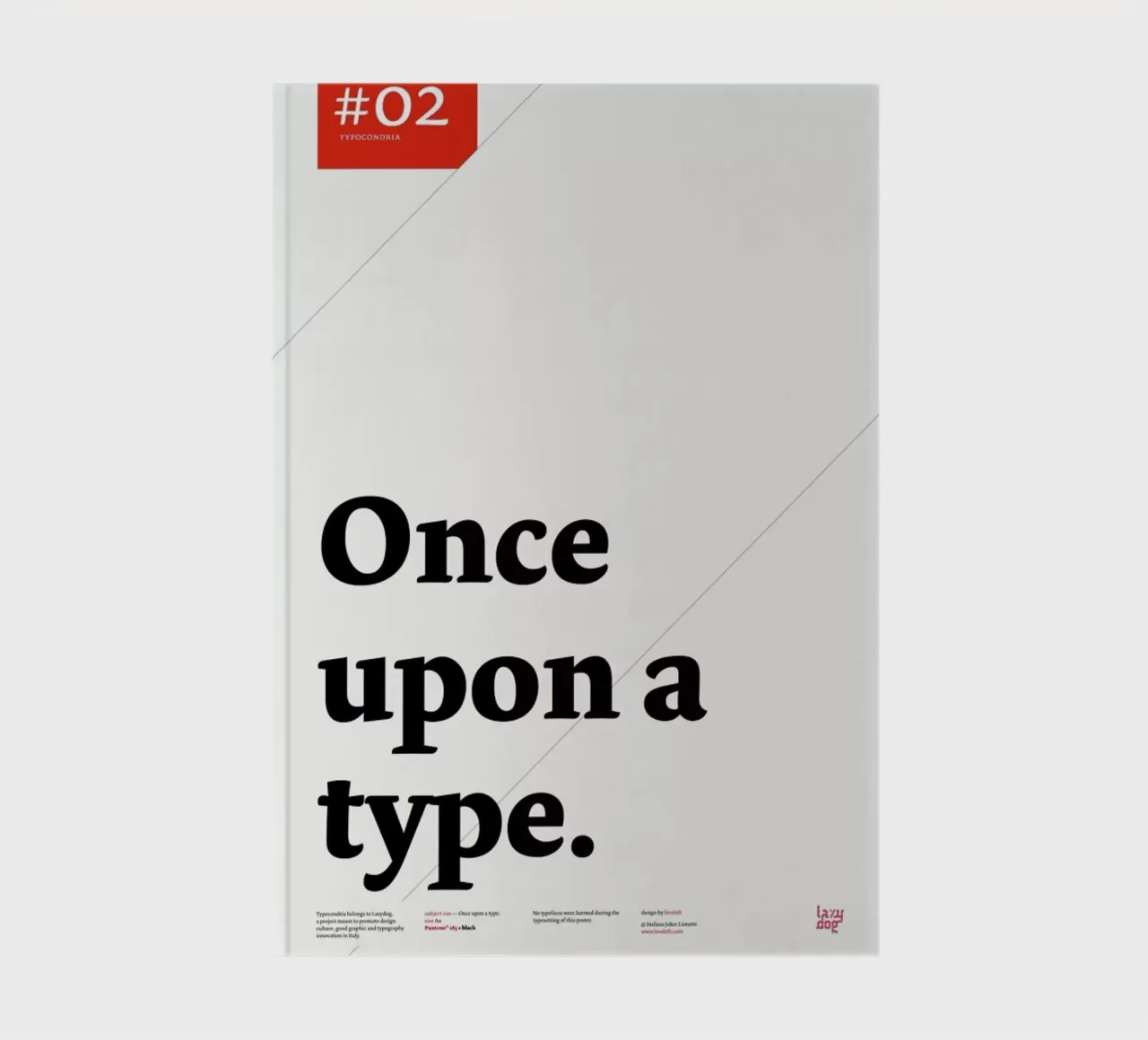 Once upon a type carnet de notes de Stefano Joker Lionetti