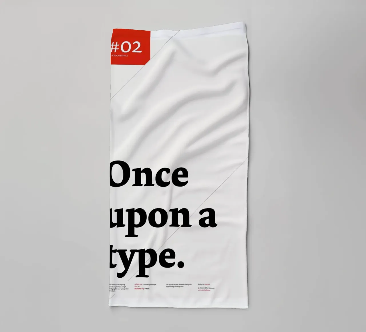 Once upon a type asciugamano da bagno da Stefano Joker Lionetti