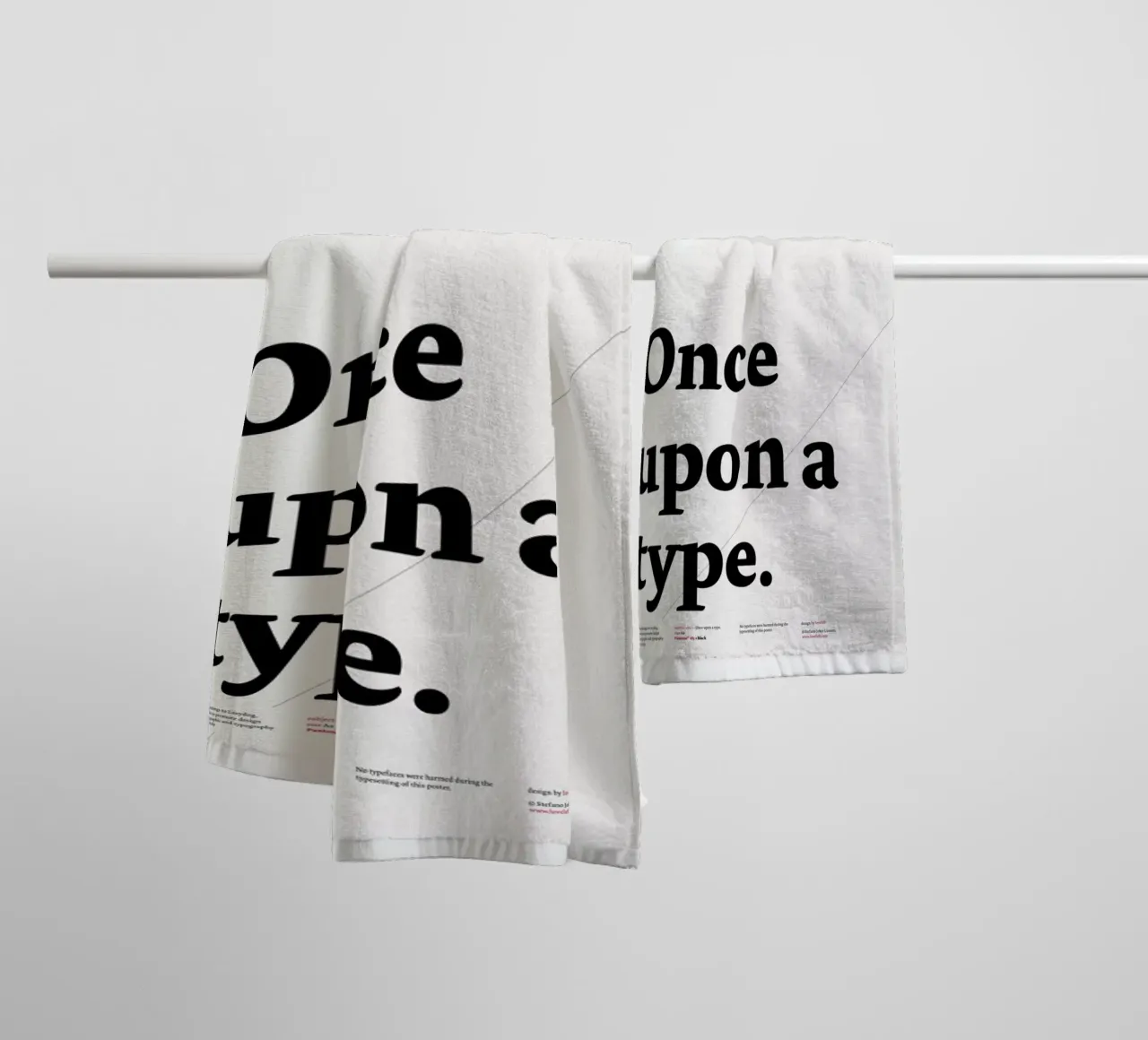 Once upon a type badhanddoek van Stefano Joker Lionetti