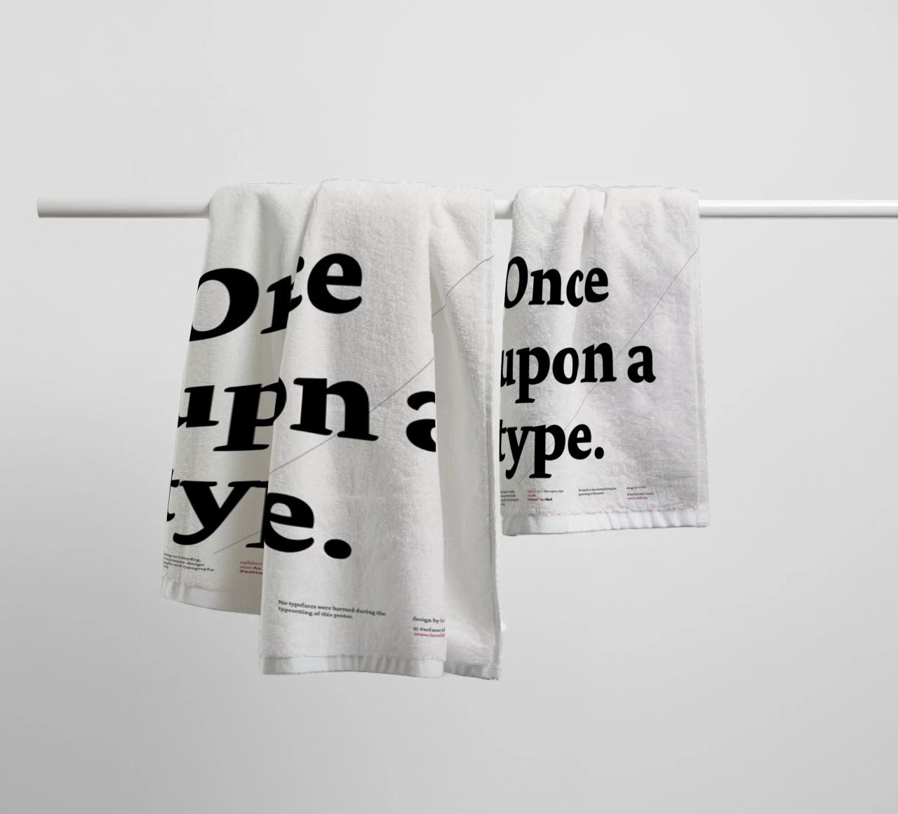 Once upon a type towel by Stefano Joker Lionetti