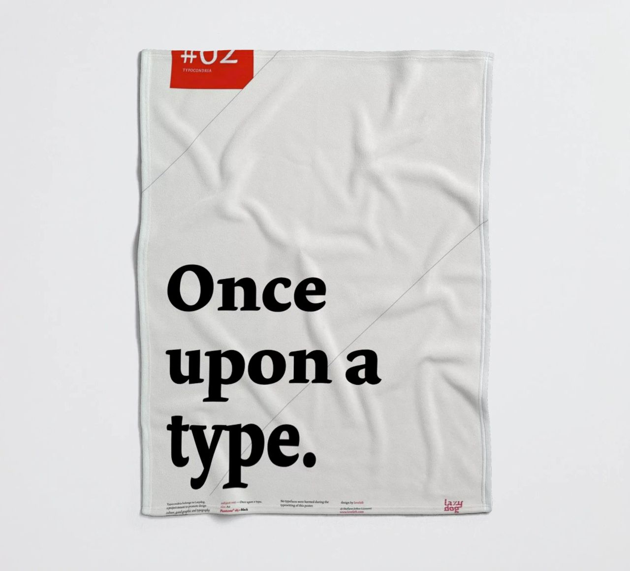 Once upon a type coperta in pile da Stefano Joker Lionetti