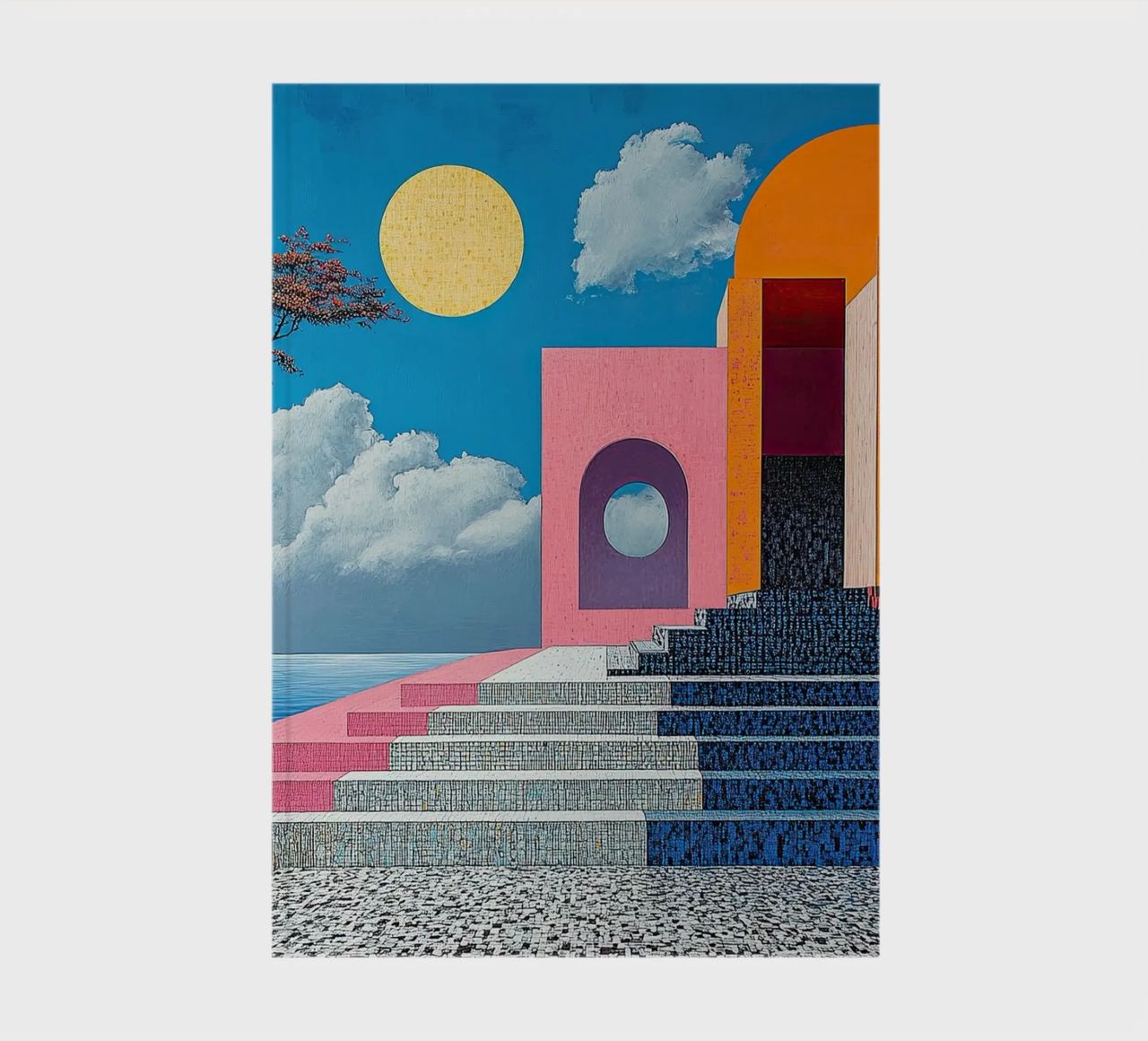 Surrealism Architecture Design Geometry notebook by Nikis Art Studio