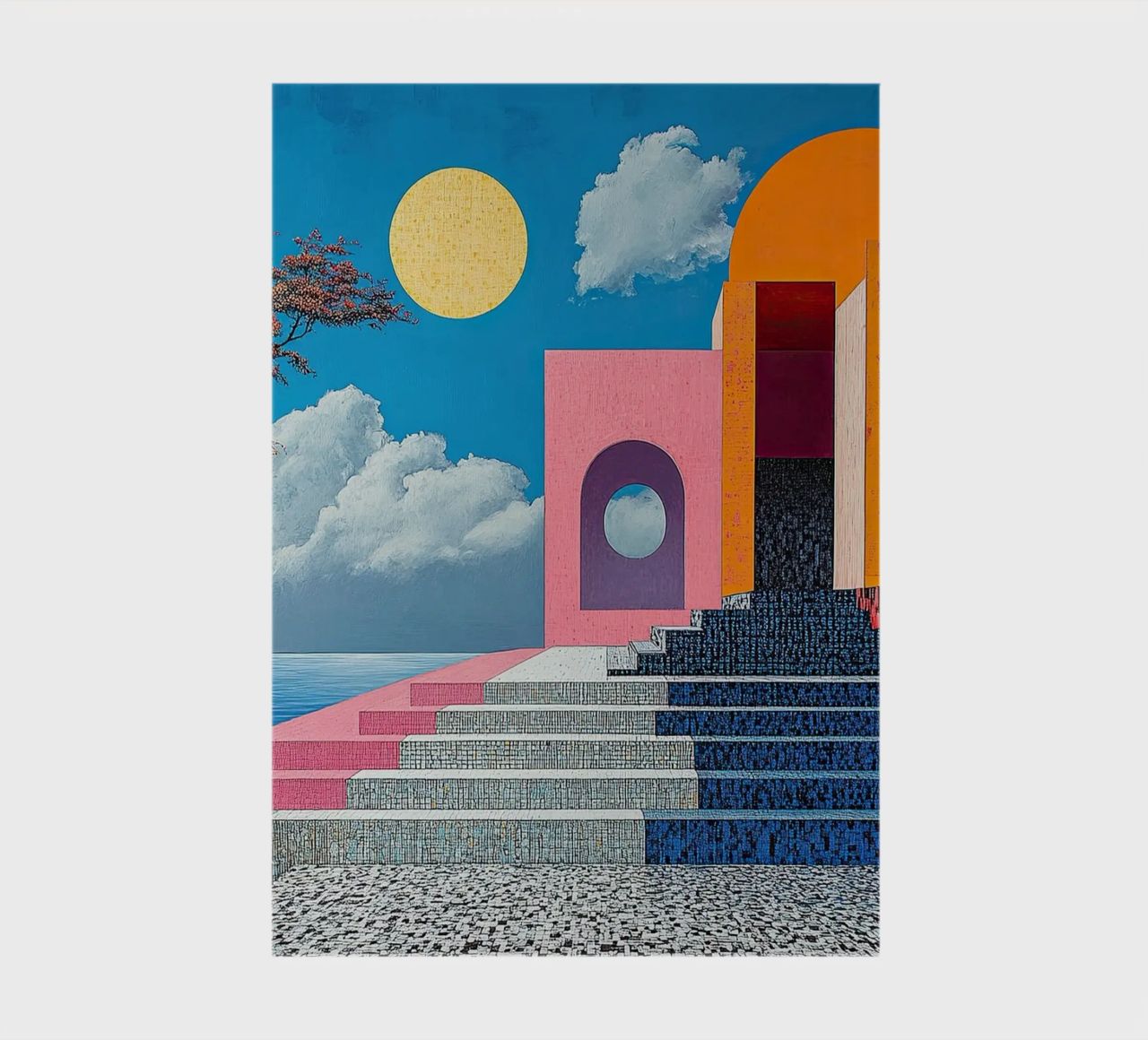 Surrealism Architecture Design Geometry notebook by Nikis Art Studio