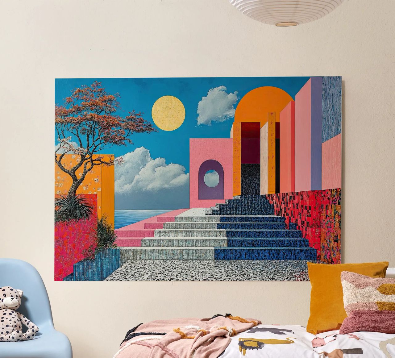 Surrealismo Architettura Design Geometria pannello forex da Nikis Art Studio