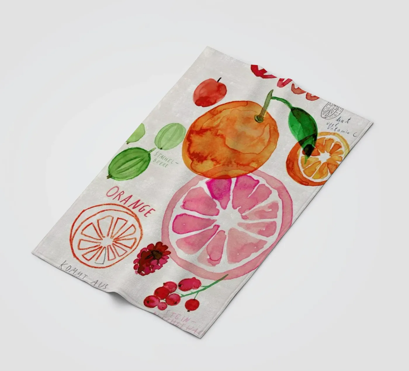 Obst Fleecedecke von Rinah Lang