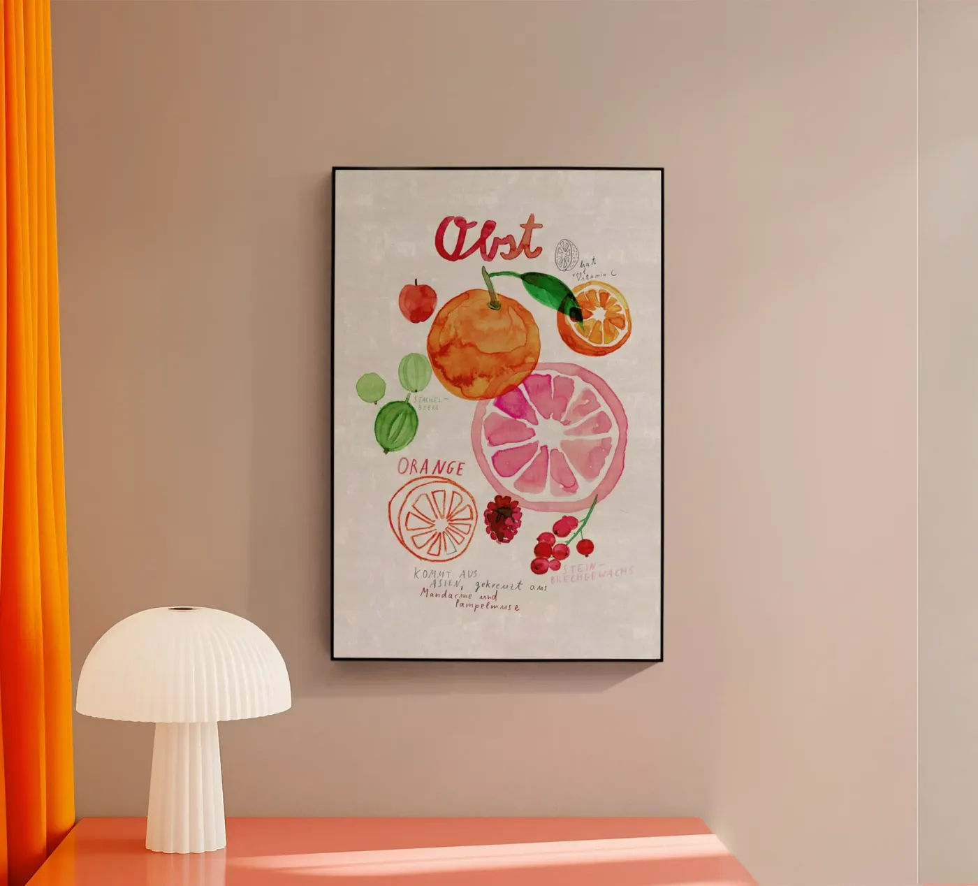 Obst Acryl-Glas von Rinah Lang