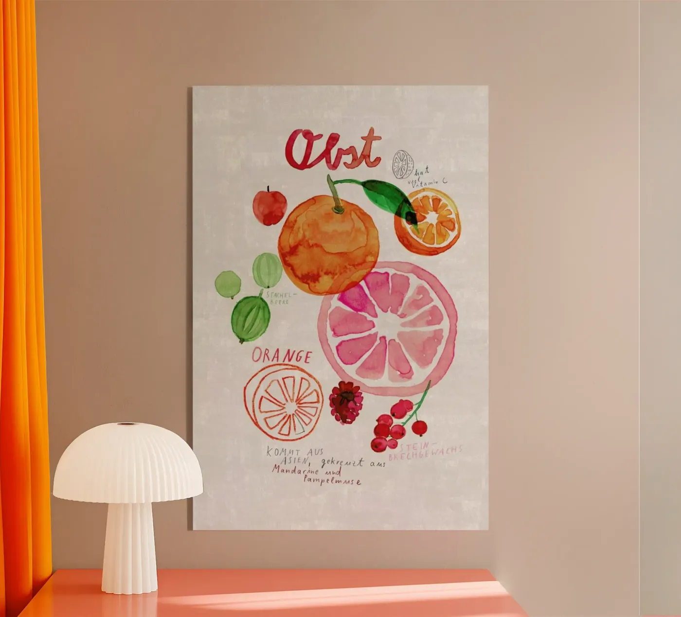 Obst Acryl-Glas von Rinah Lang