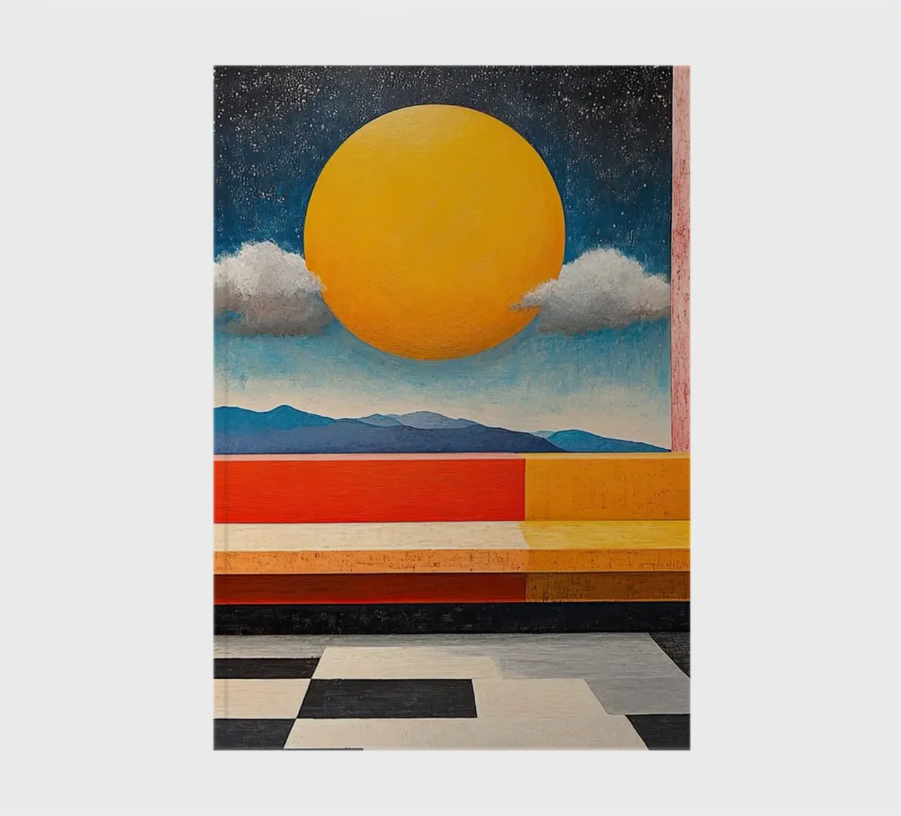 Surrealism Architecture Design Geometry notebook by Nikis Art Studio