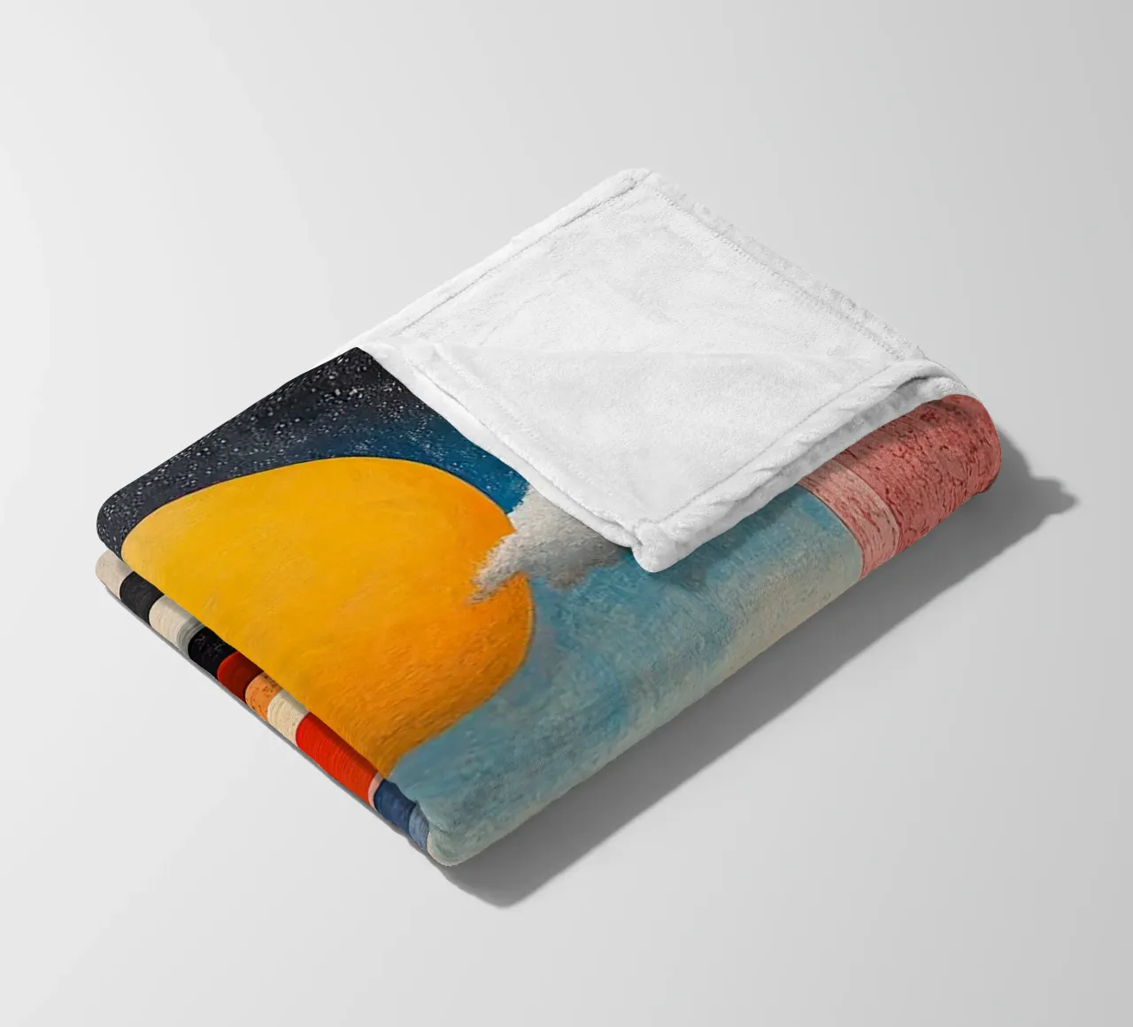 Surrealism Architecture Design Geometry fleece blanket by Nikis Art Studio