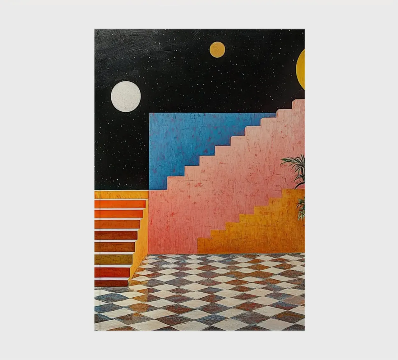 Surrealismus Architektur Design Geometrie Notizbuch von Nikis Art Studio