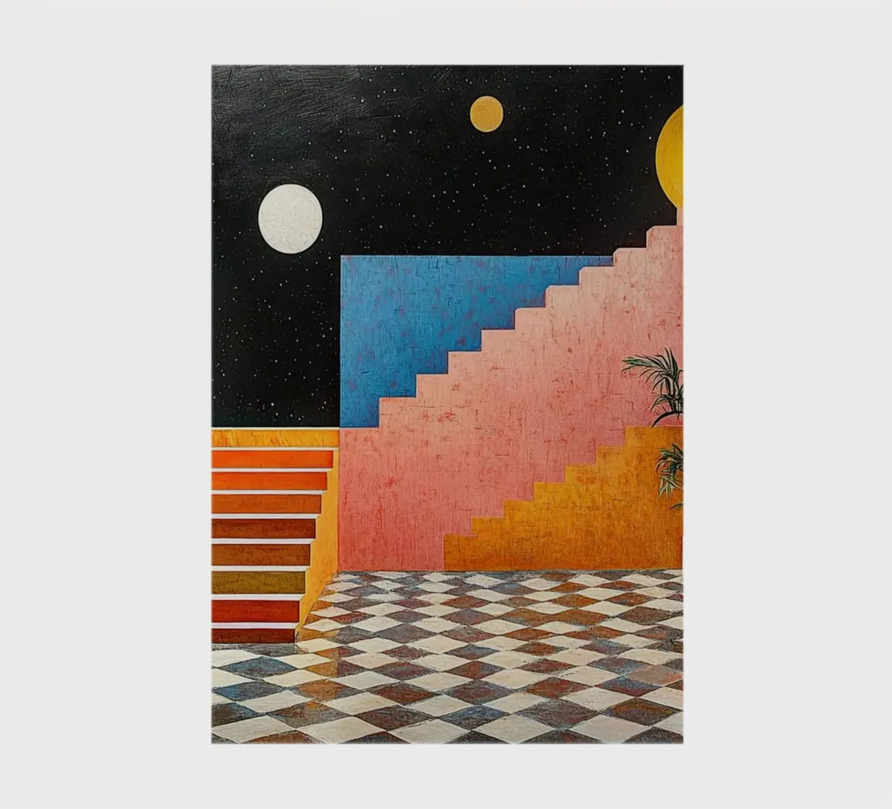 Surrealismus Architektur Design Geometrie Notizbuch von Nikis Art Studio