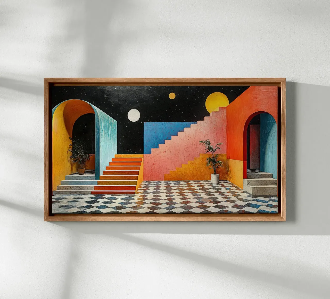 Surrealism Architecture Design Geometry canvas by Nikis Art Studio