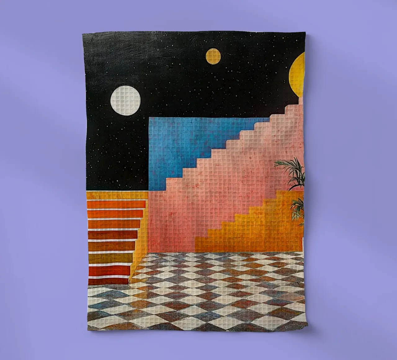 Surréalisme Architecture Design Géométrie torchon de Nikis Art Studio