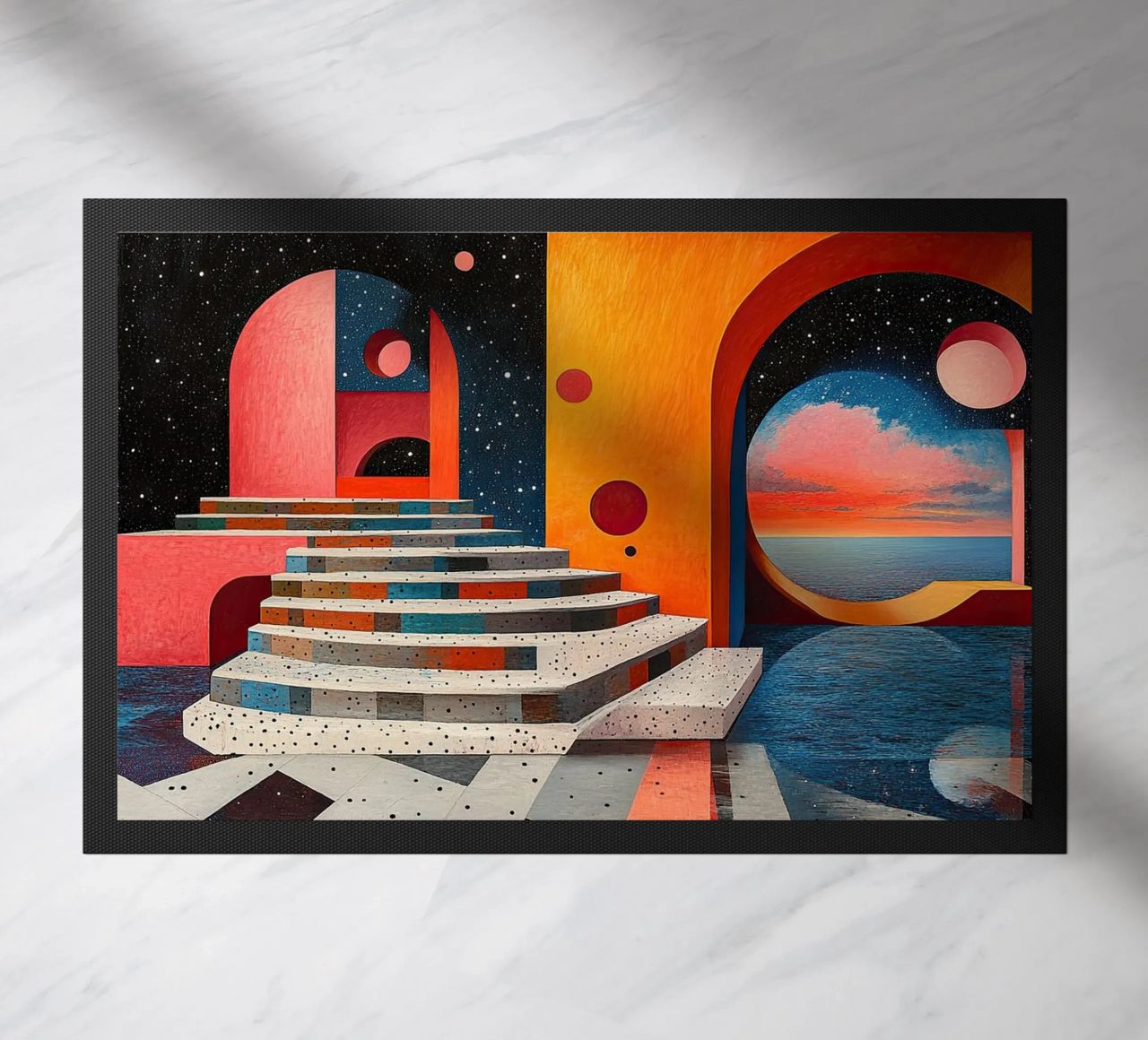 Surrealismo Architettura Design Geometria zerbino da Nikis Art Studio