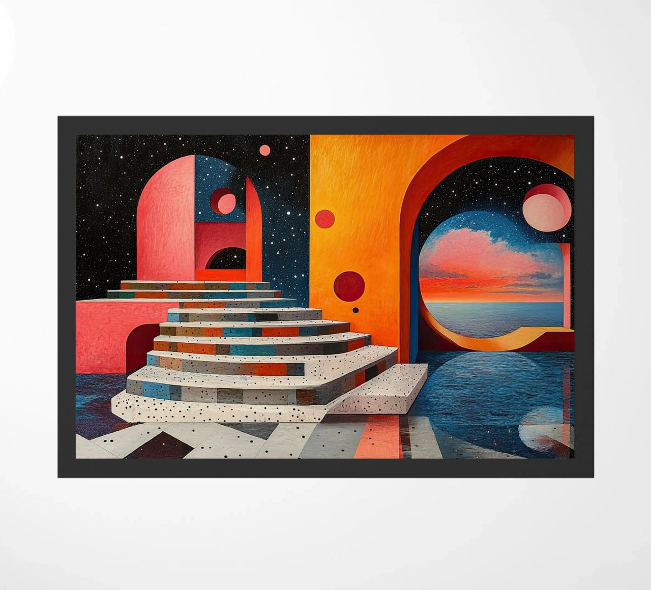 Surrealismo Architettura Design Geometria zerbino da Nikis Art Studio