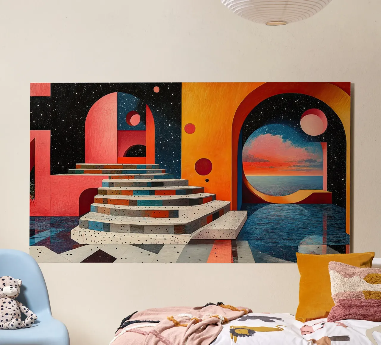 Surrealismo Architettura Design Geometria pannello forex da Nikis Art Studio