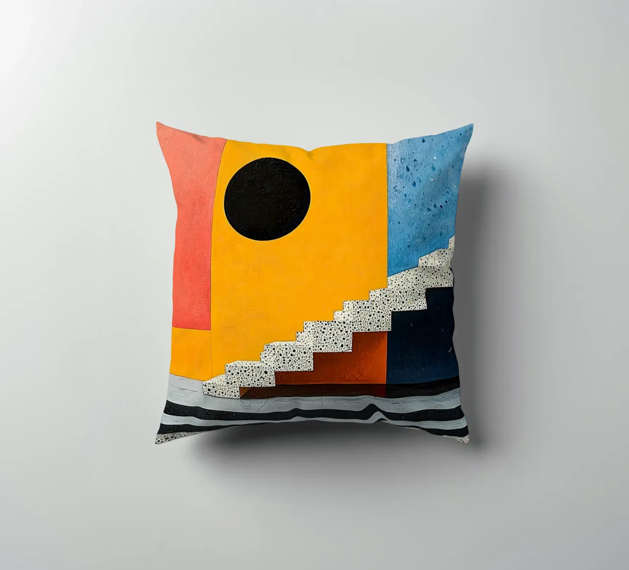 Surrealismus Architektur Design Geometrie Kissen von Nikis Art Studio