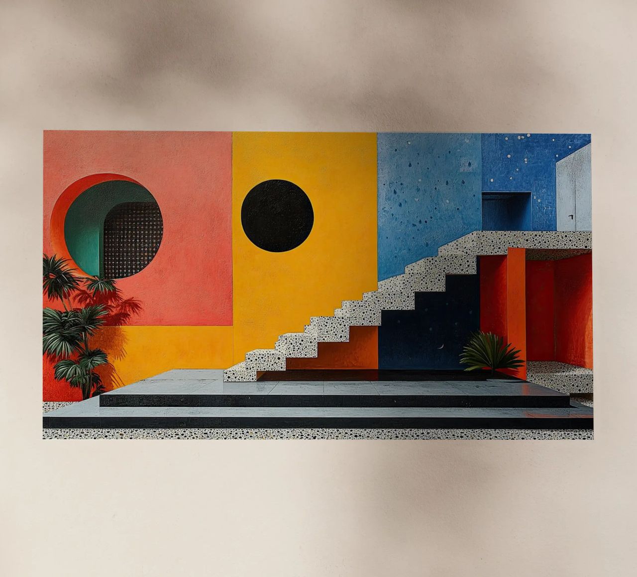 Surrealism Architecture Design Geometry backlit film by Nikis Art Studio