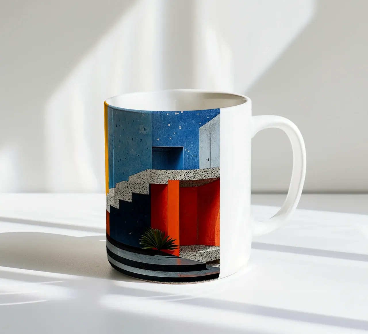 Surréalisme Architecture Design Géométrie mug en céramique de Nikis Art Studio