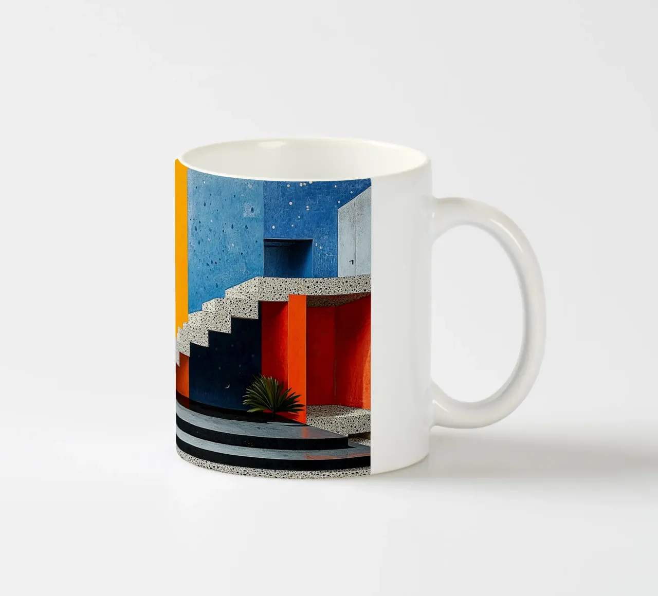 Surréalisme Architecture Design Géométrie mug en céramique de Nikis Art Studio