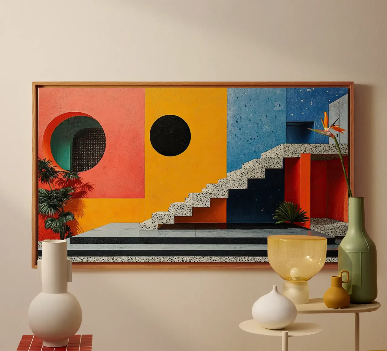 Surrealism Architecture Design Geometry canvas by Nikis Art Studio