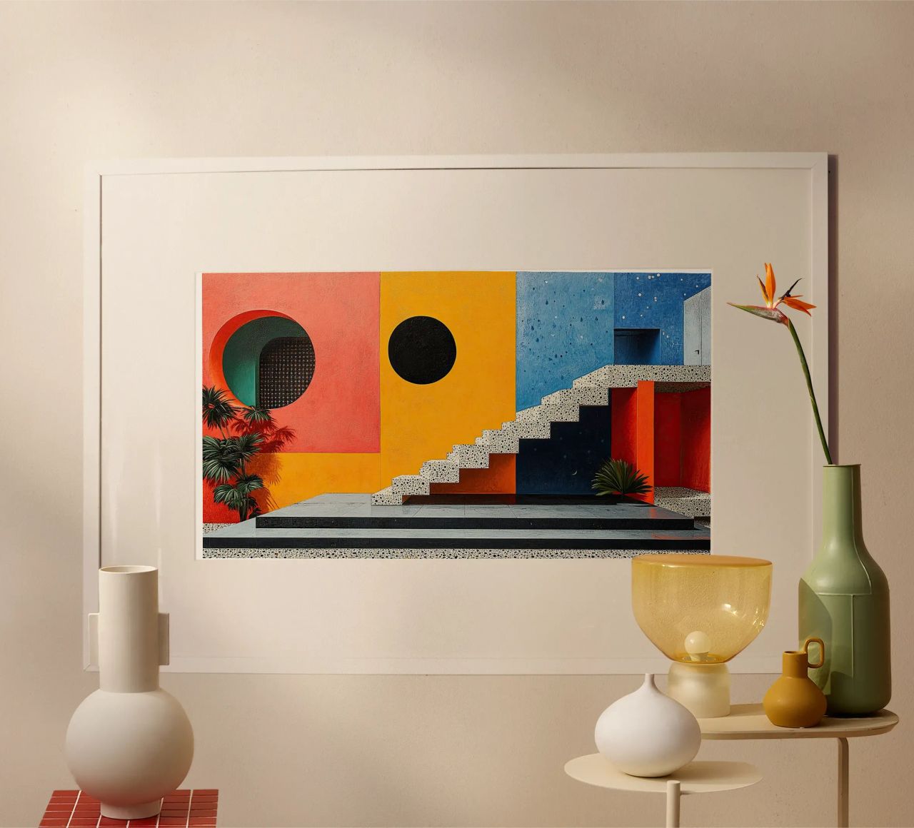 Surrealism Architecture Design Geometry poster by Nikis Art Studio