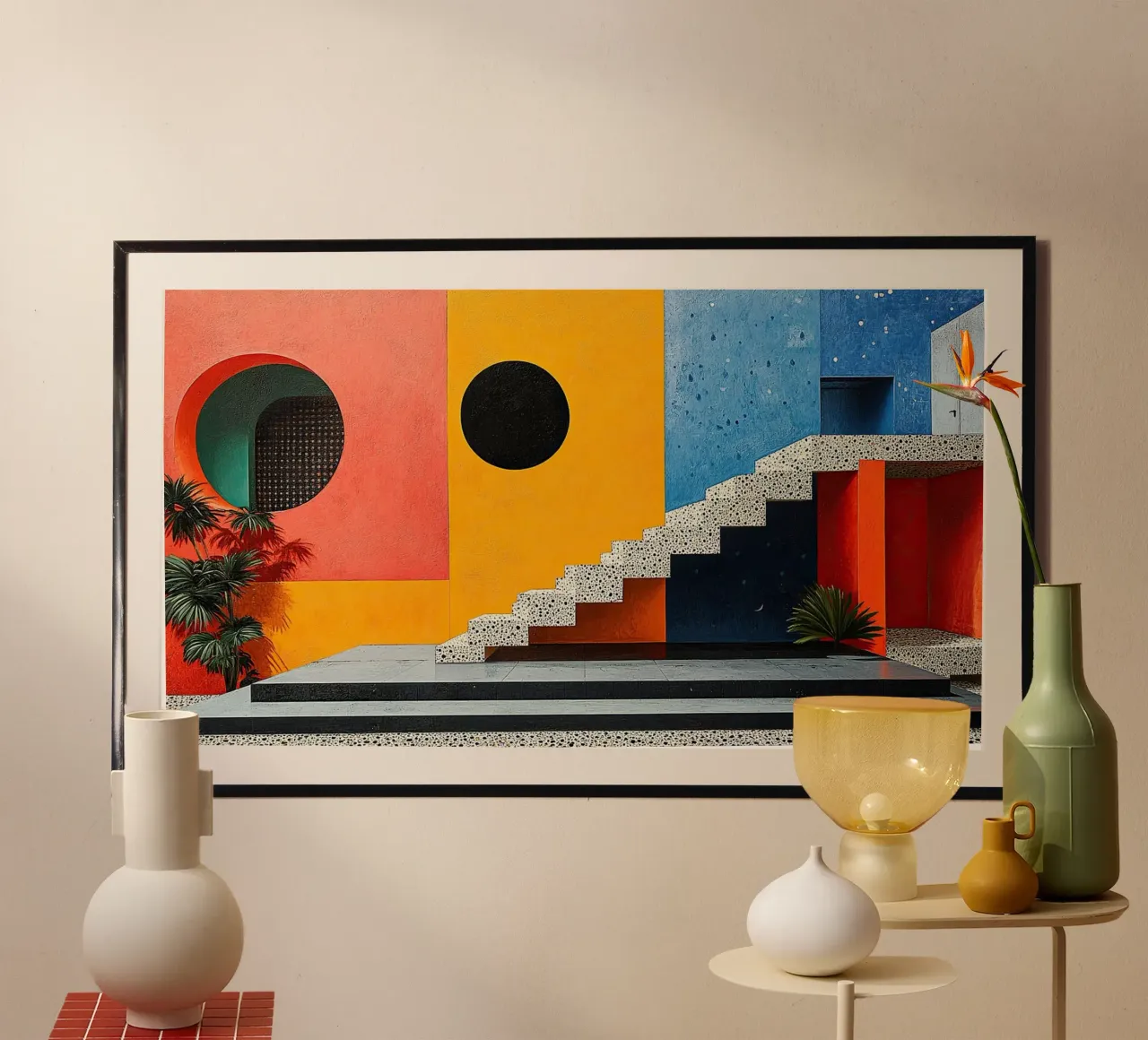 Surrealismus Architektur Design Geometrie Hahnemühle von Nikis Art Studio