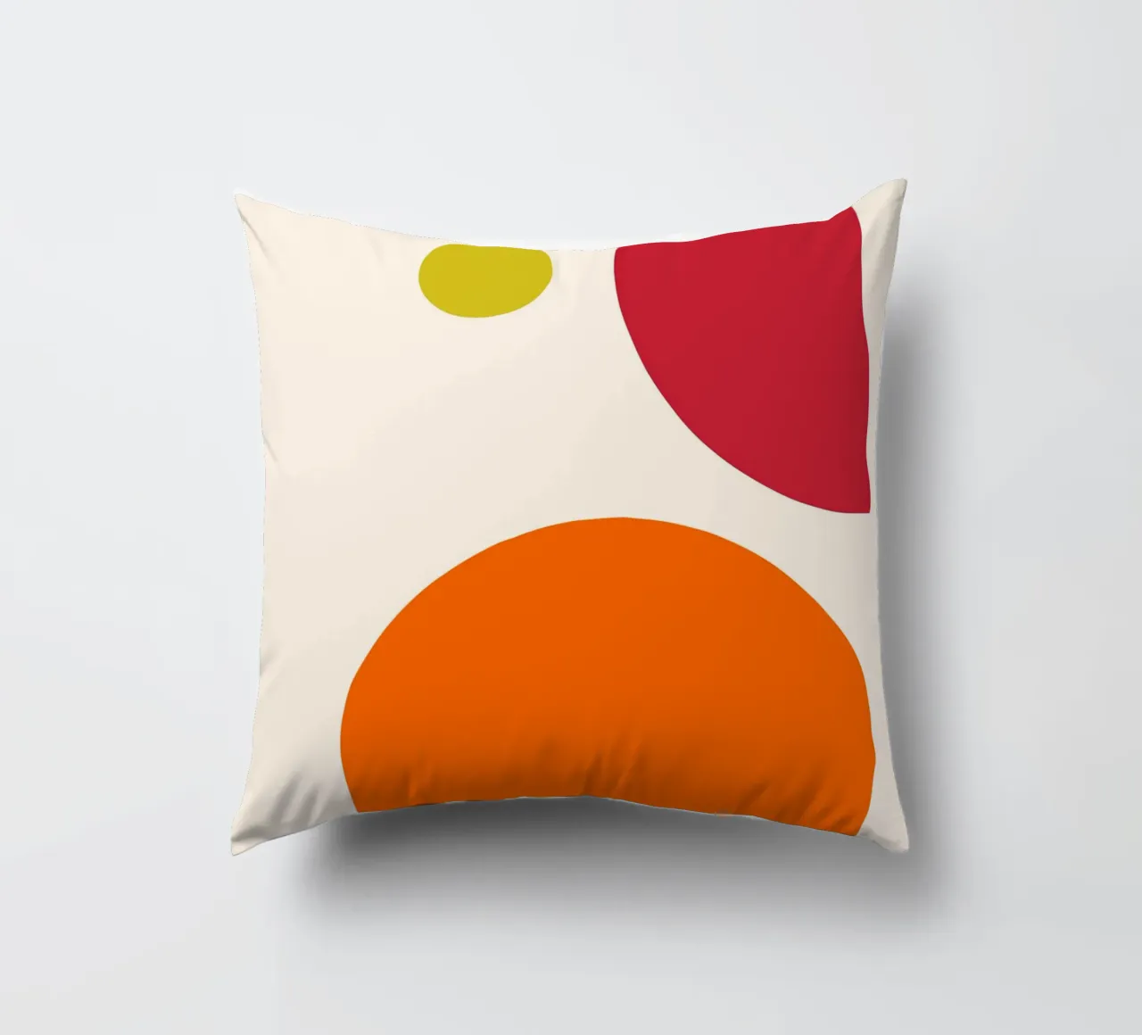 Bauhaus-Inspired Geometric Art Print – Orange, Red & Green cuscino da PrintCessStudio