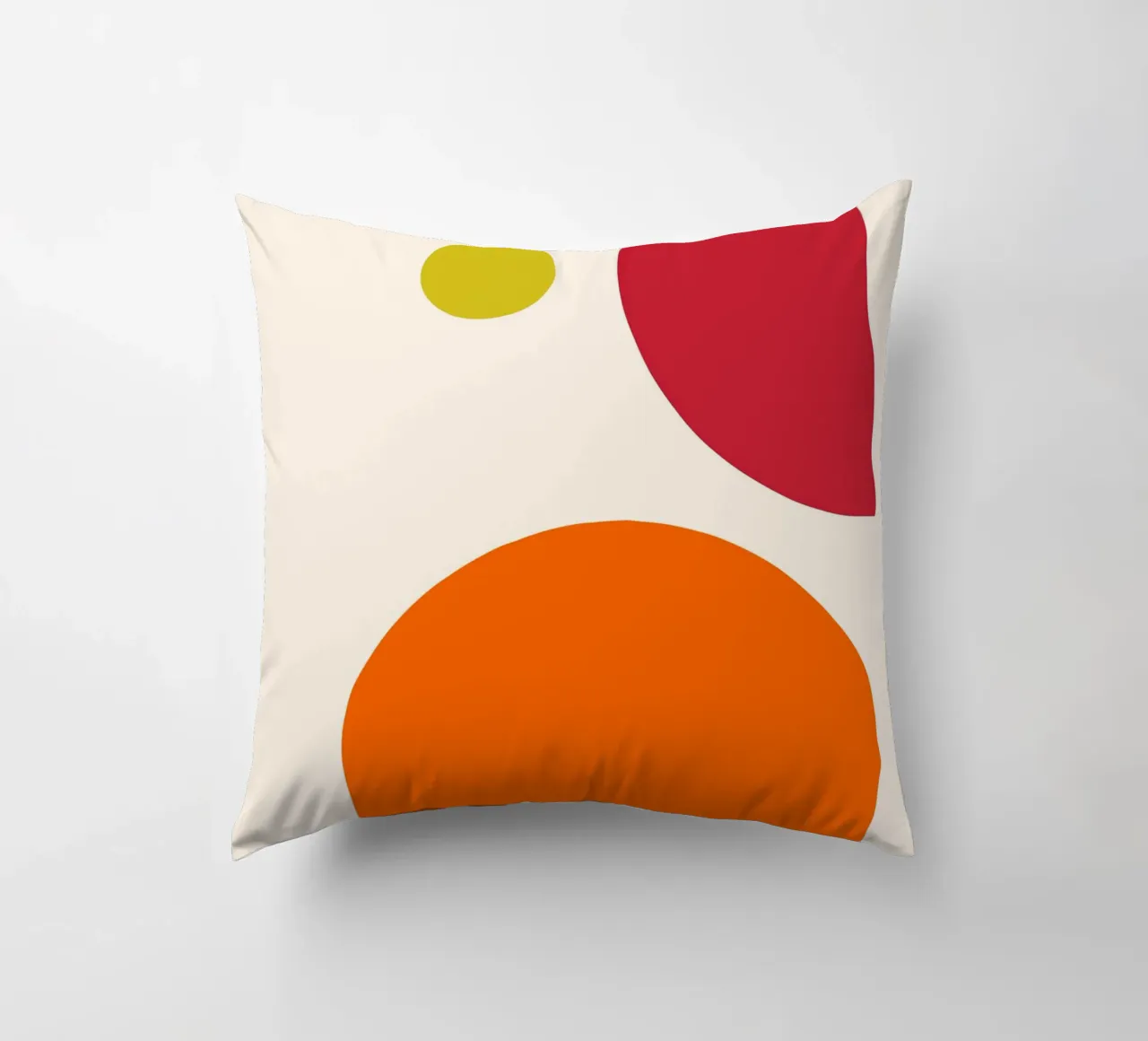 Bauhaus-Inspired Geometric Art Print – Orange, Red & Green cuscino da PrintCessStudio
