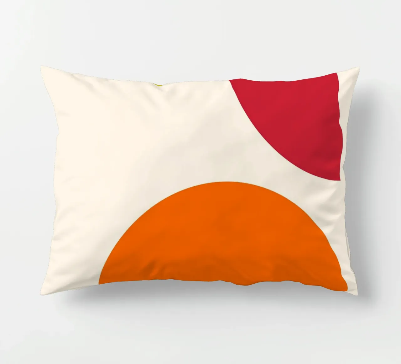Bauhaus-Inspired Geometric Art Print – Orange, Red & Green cuscino da PrintCessStudio
