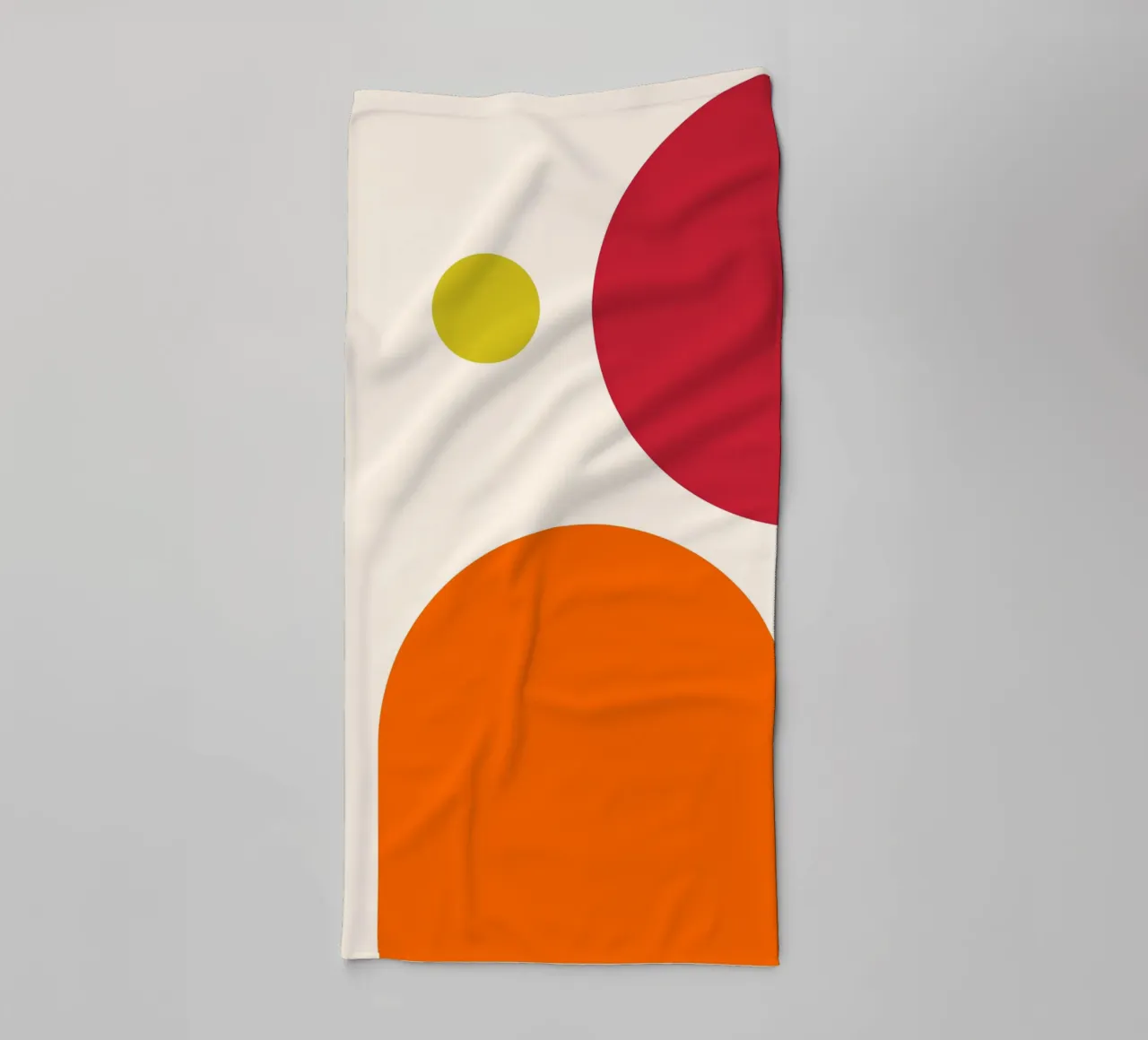 Bauhaus-Inspired Geometric Art Print – Orange, Red & Green asciugamano da bagno da PrintCessStudio