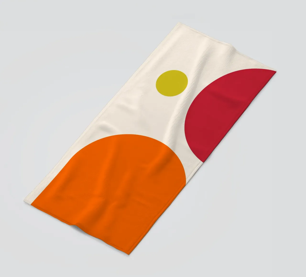 Bauhaus-Inspired Geometric Art Print – Orange, Red & Green telo mare da PrintCessStudio