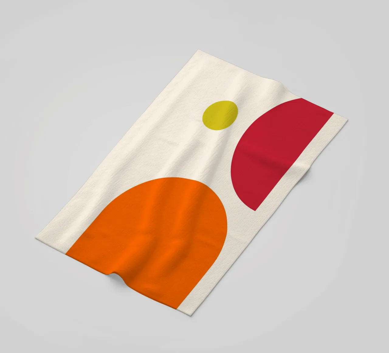 Bauhaus-Inspired Geometric Art Print – Orange, Red & Green telo mare da PrintCessStudio