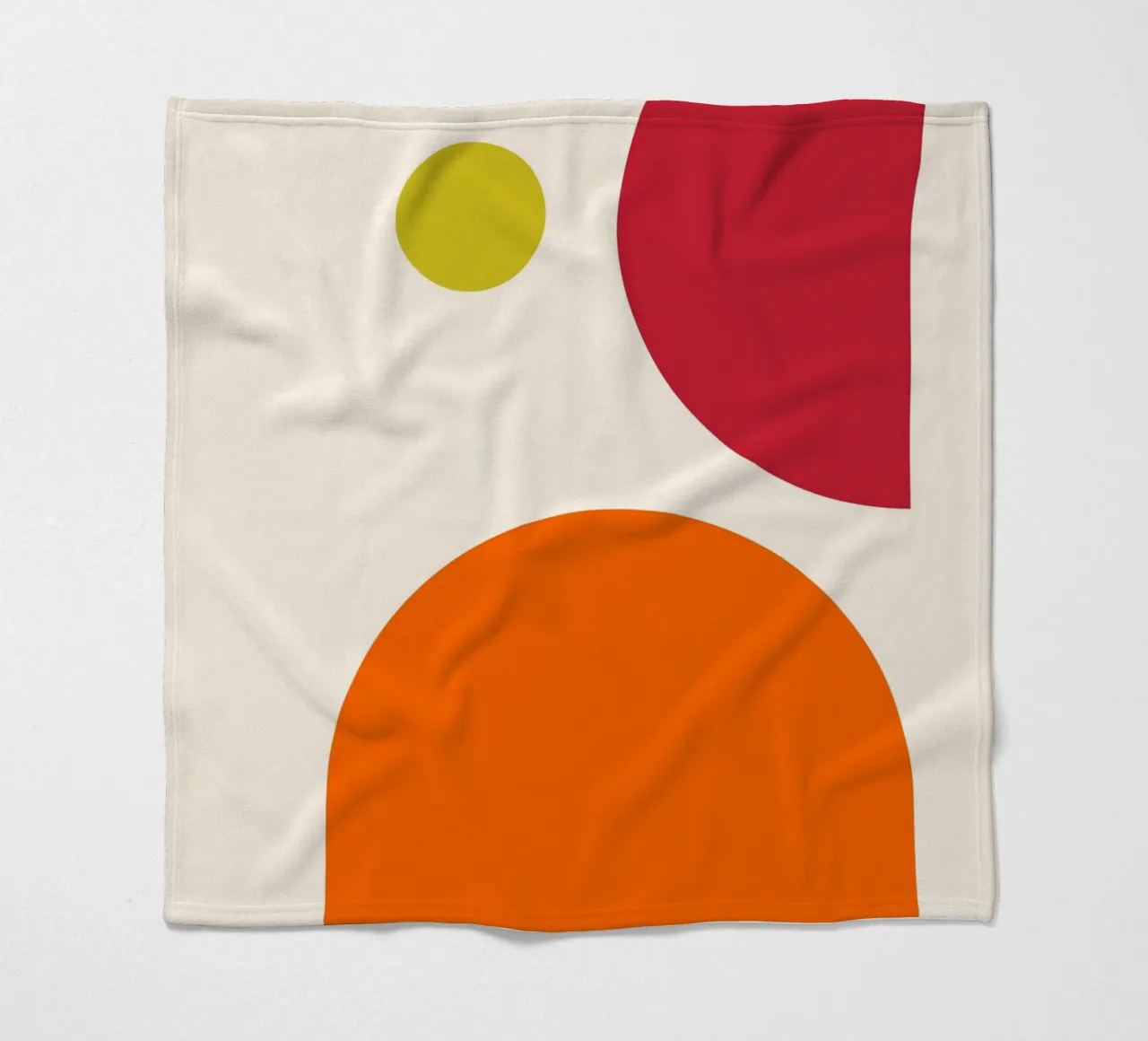 Bauhaus-Inspired Geometric Art Print – Orange, Red & Green coperta in pile da PrintCessStudio