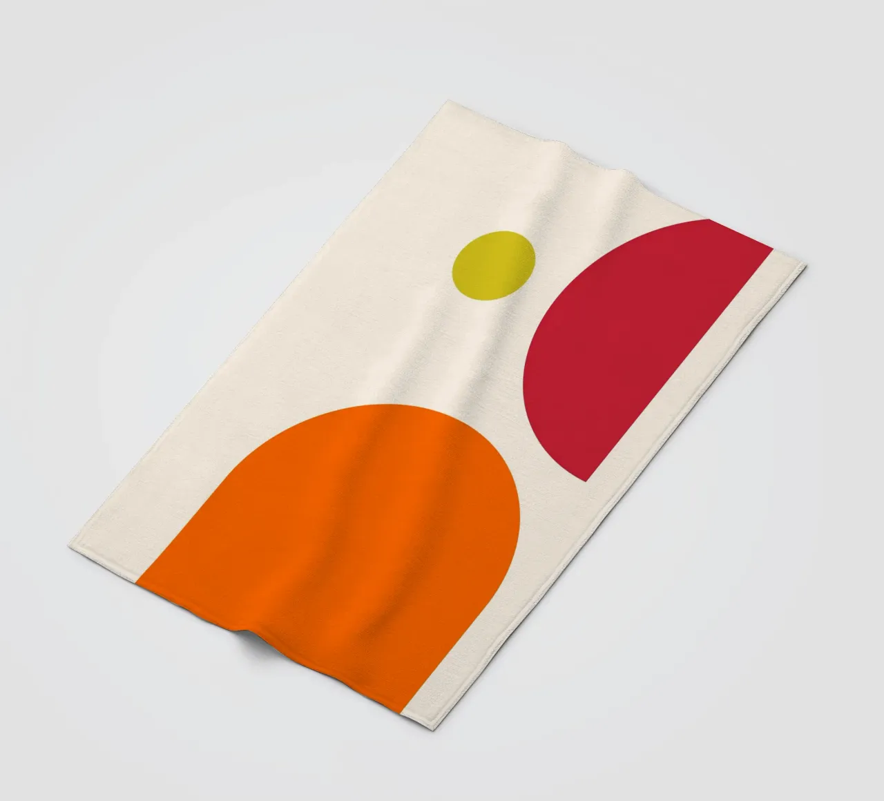 Bauhaus-Inspired Geometric Art Print – Orange, Red & Green coperta in pile da PrintCessStudio