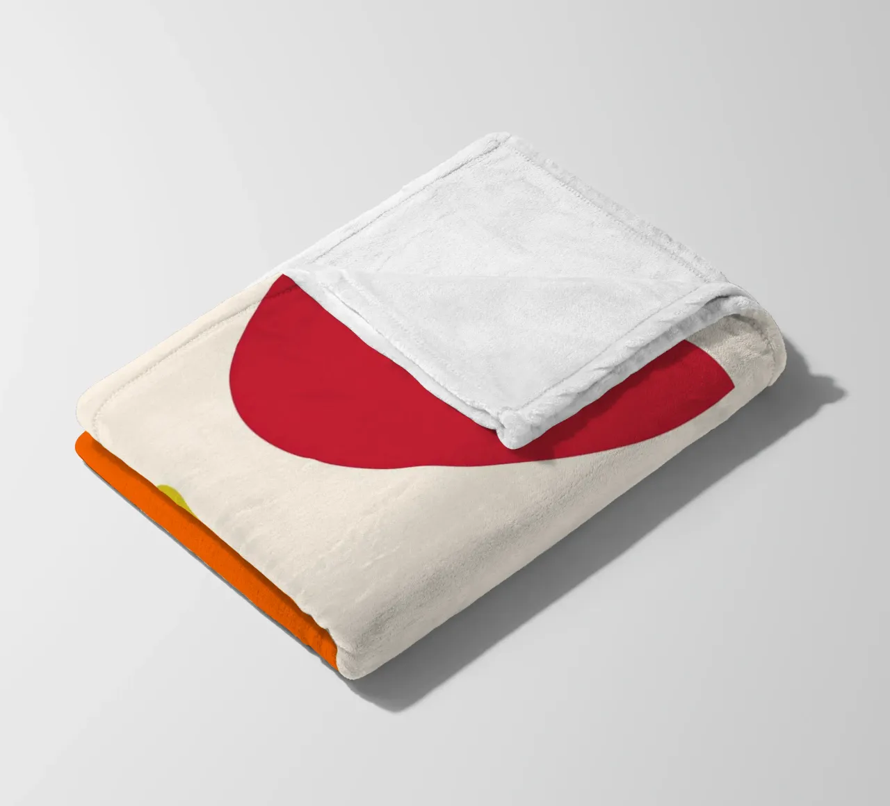 Bauhaus-Inspired Geometric Art Print – Orange, Red & Green coperta in pile da PrintCessStudio