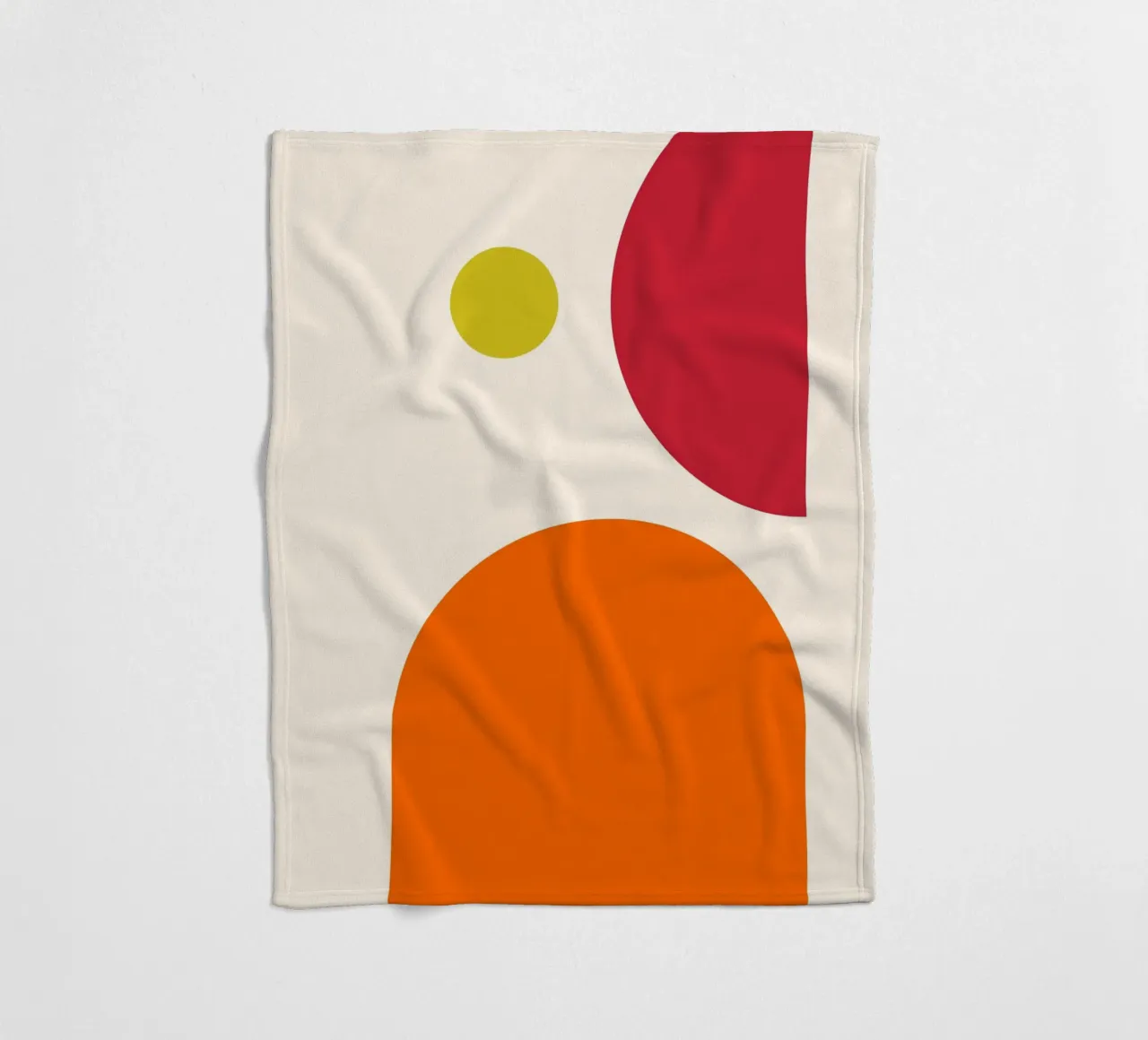 Bauhaus-Inspired Geometric Art Print – Orange, Red & Green coperta in pile da PrintCessStudio