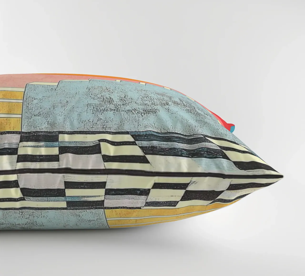 Surrealism Architecture Design Geometry decorative cushion by Nikis Art Studio